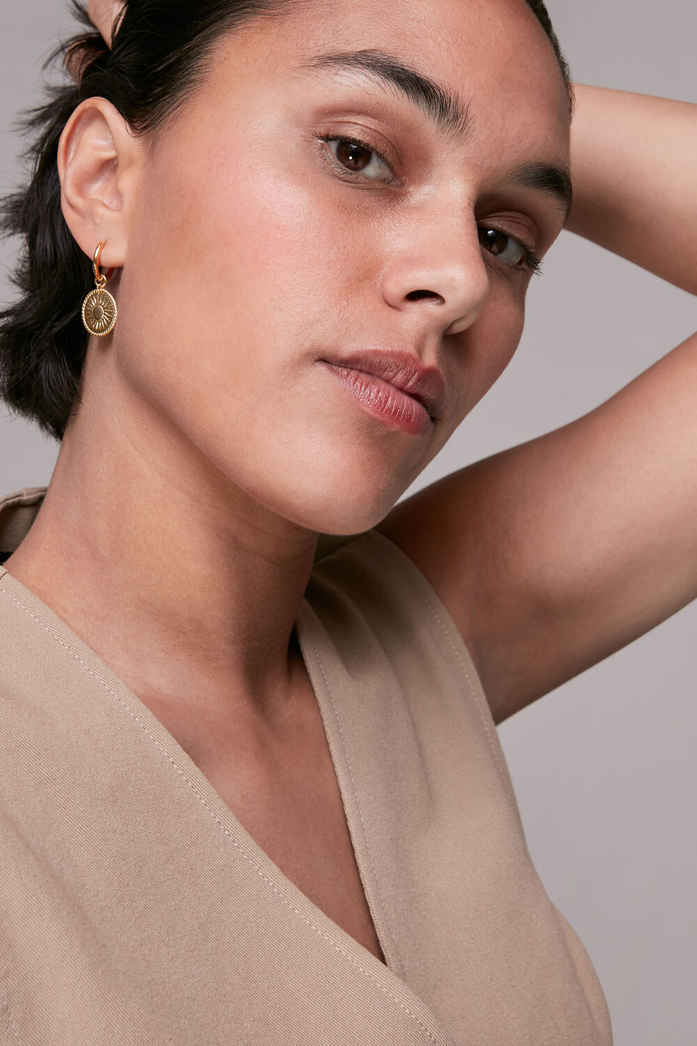 Sun Disc Earrings