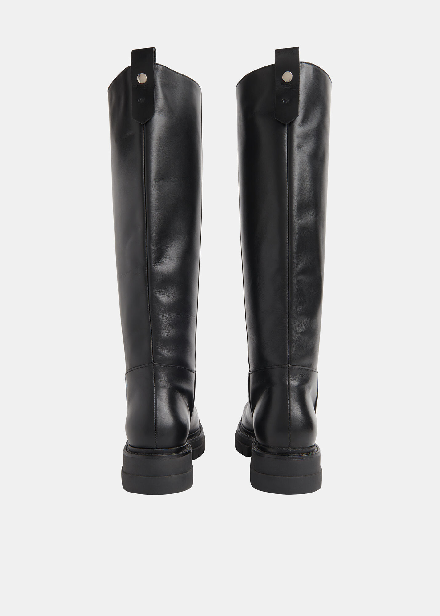 Black Maceo Lug Sole Knee High Boot WHISTLES