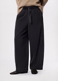 Petite Casual Denim Barrel Trouser