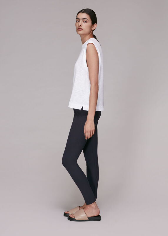 Navy Classic Slim Ponte Trouser