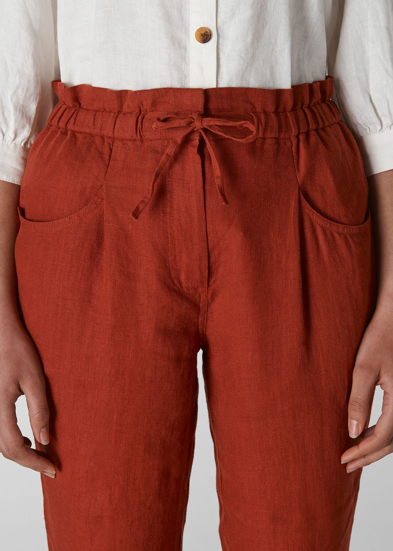 Leanora Linen Trouser Rust