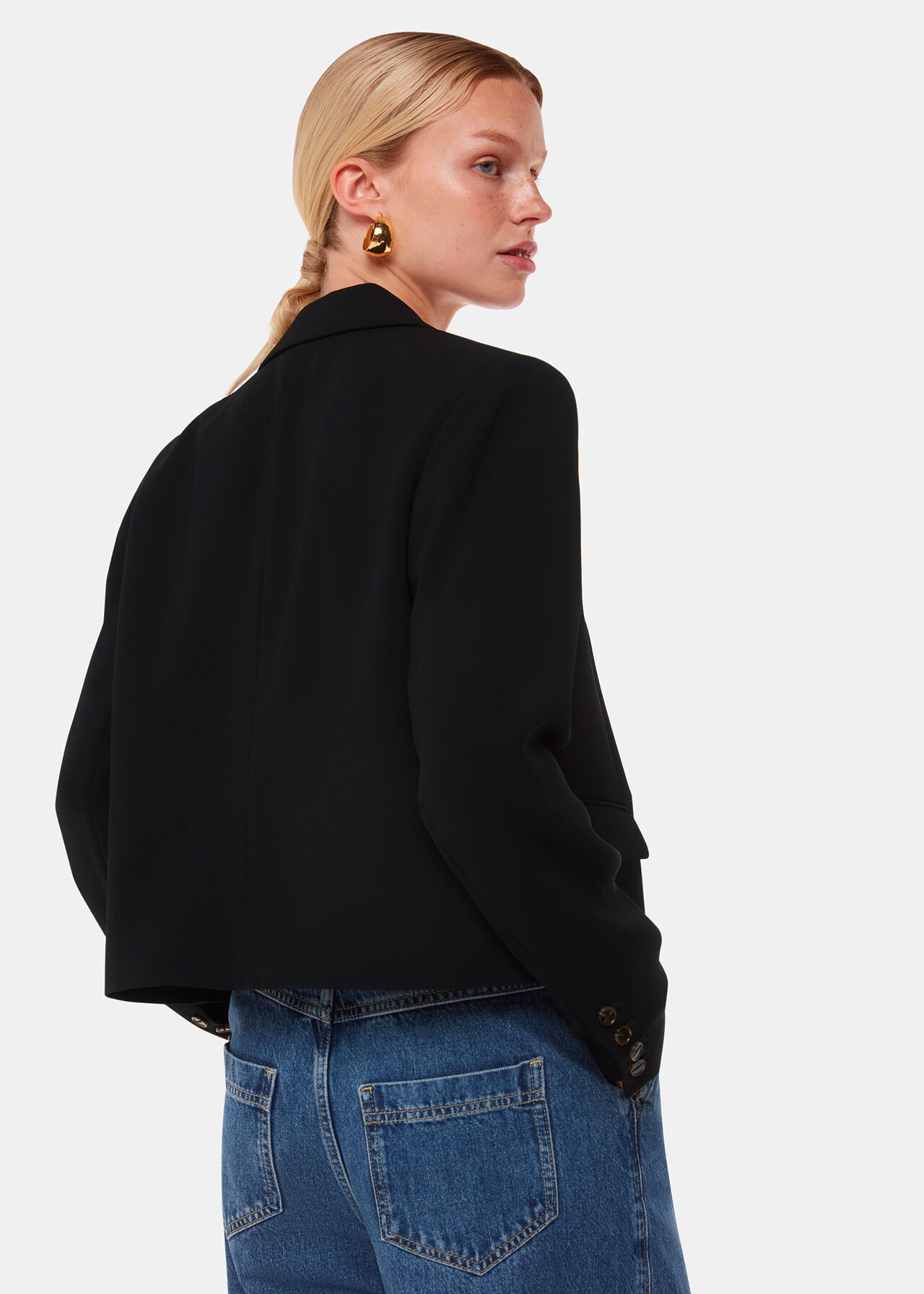 Tailored Short Crepe Blazer