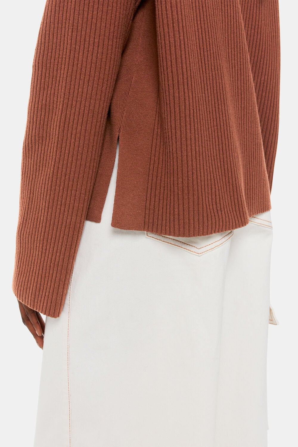 Rib Collar Cardigan