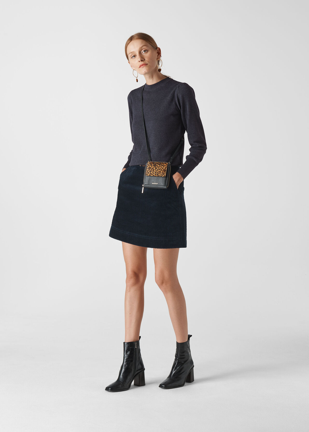 Puff Sleeve Knit Grey