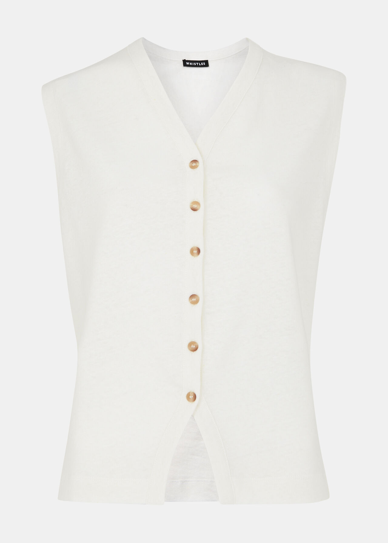 Linen Button Front Tank