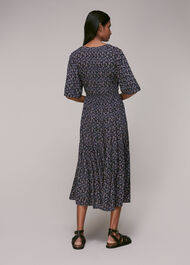 Kinetic Floral Midi Dress Multicolour