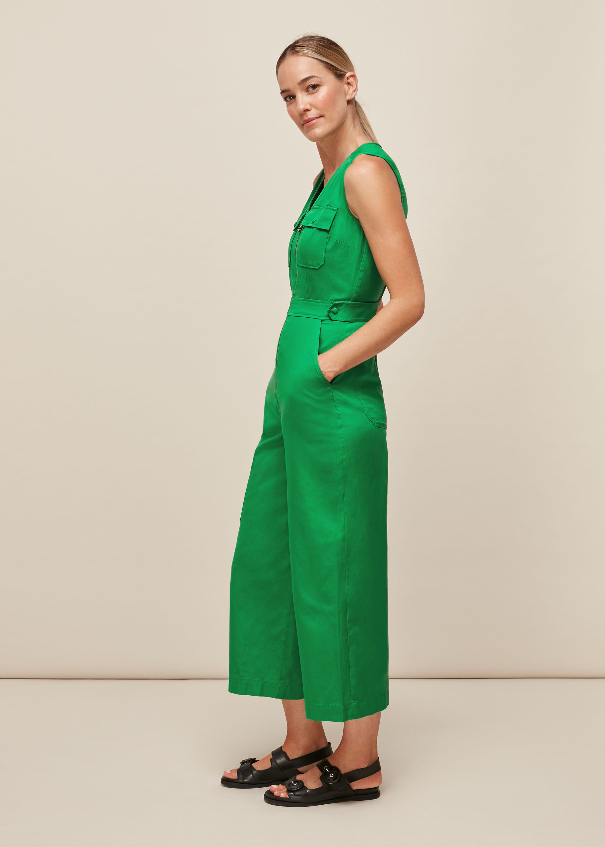 Utility jumpsuit green shop