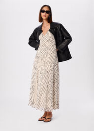Dashed Spot Dobby Maxi Dress