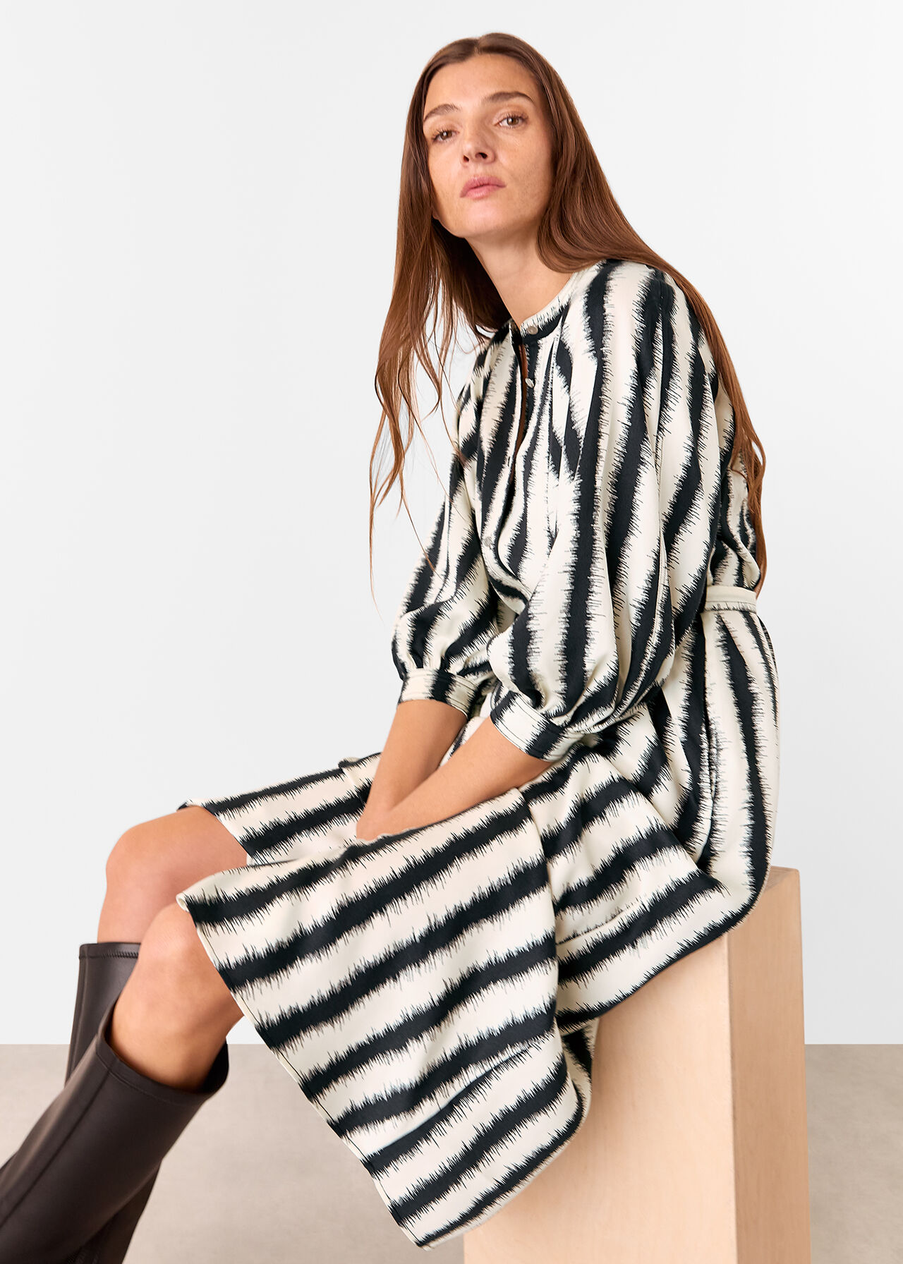 Hazy Stripe Mabel Dress