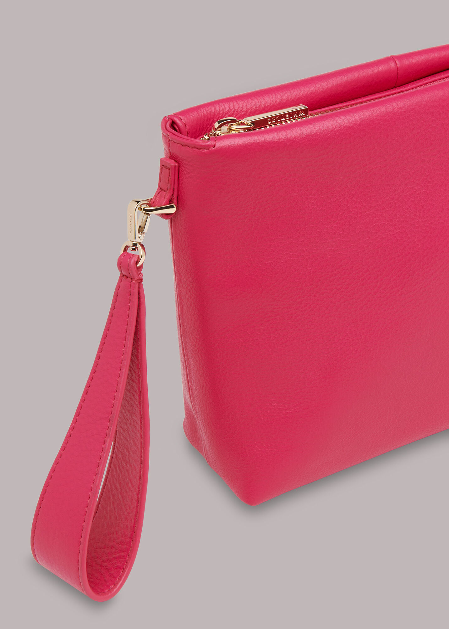 Pink Avah Zip Top Clutch WHISTLES