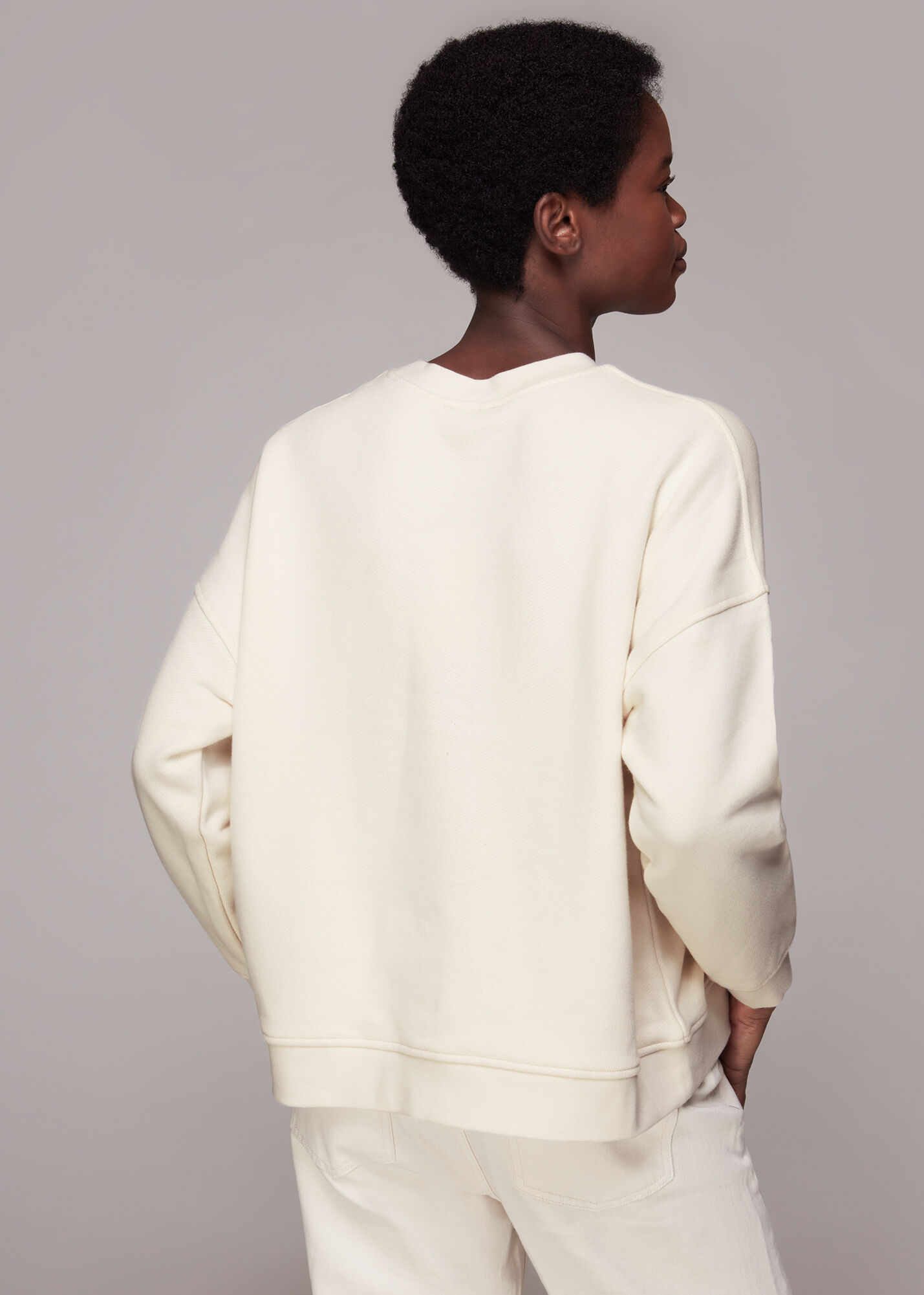 Ivory Creme De La Creme Logo Sweat