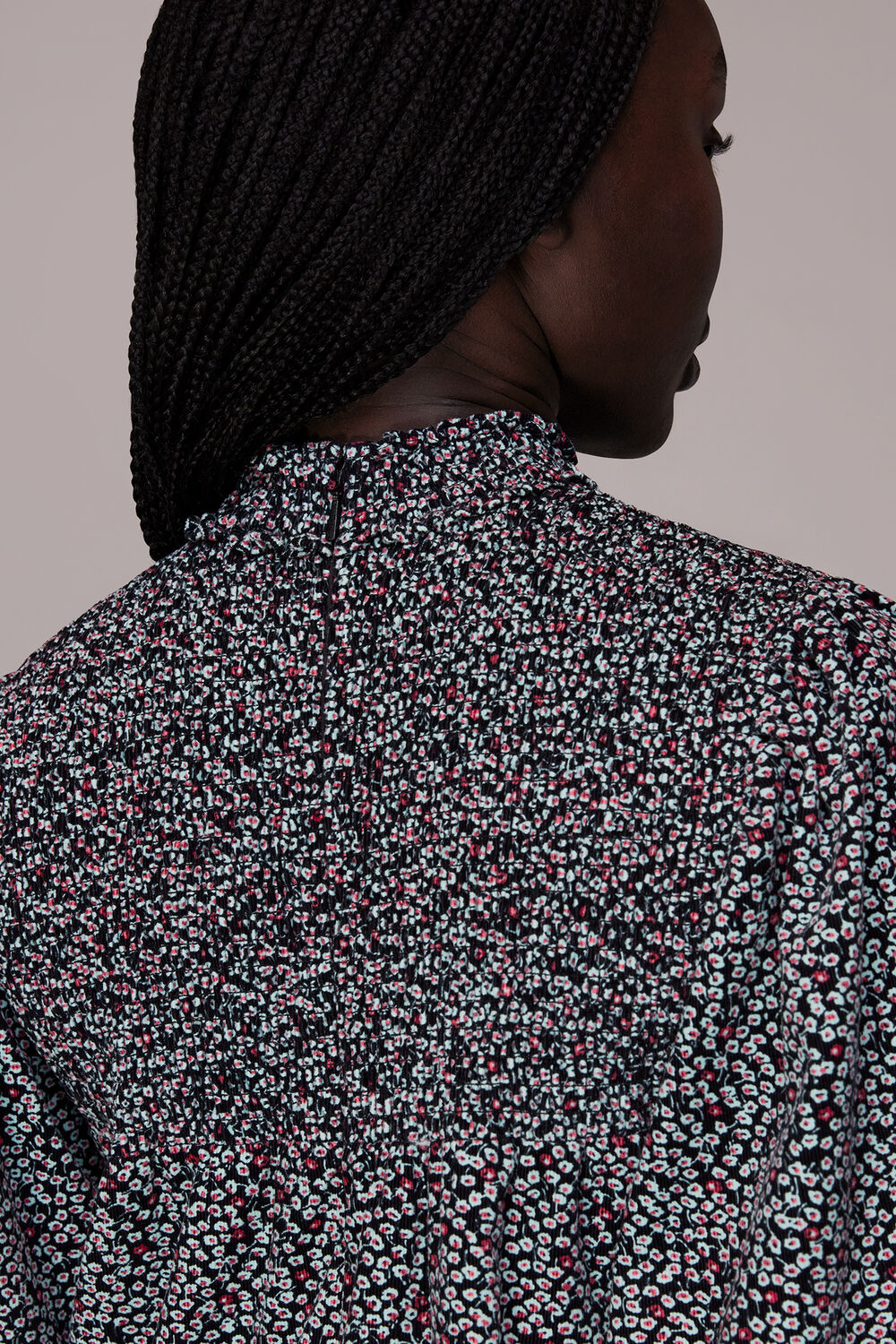 Micro Bud Pintuck Dress