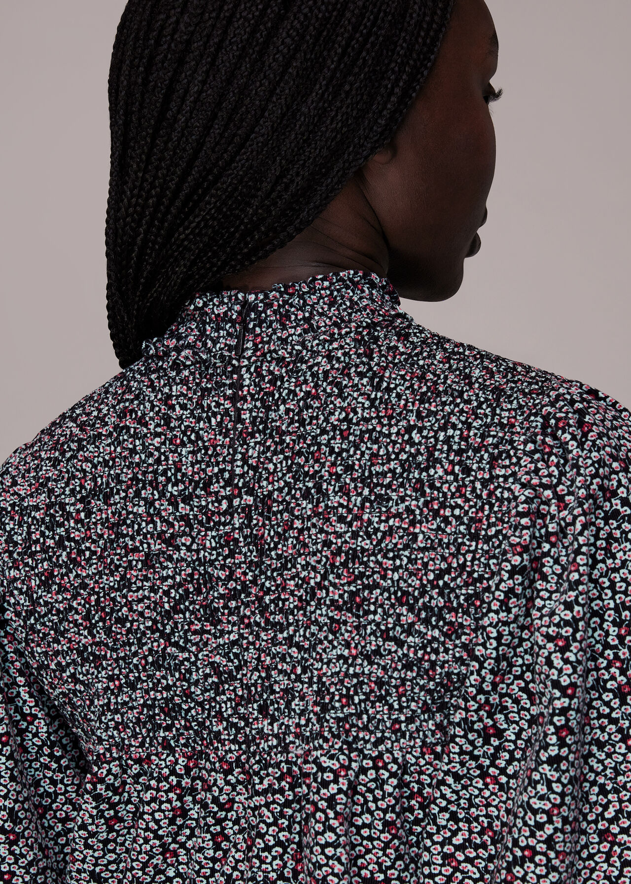 Micro Bud Pintuck Dress