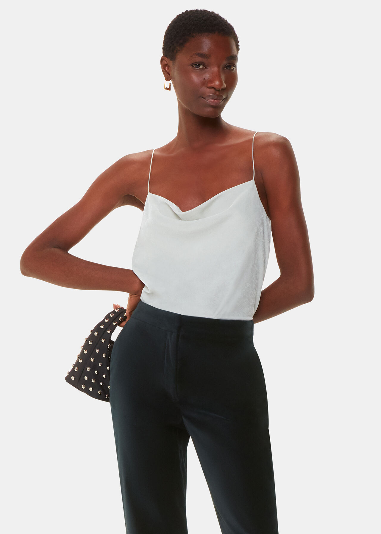 Helena Velvet Straight Trouser