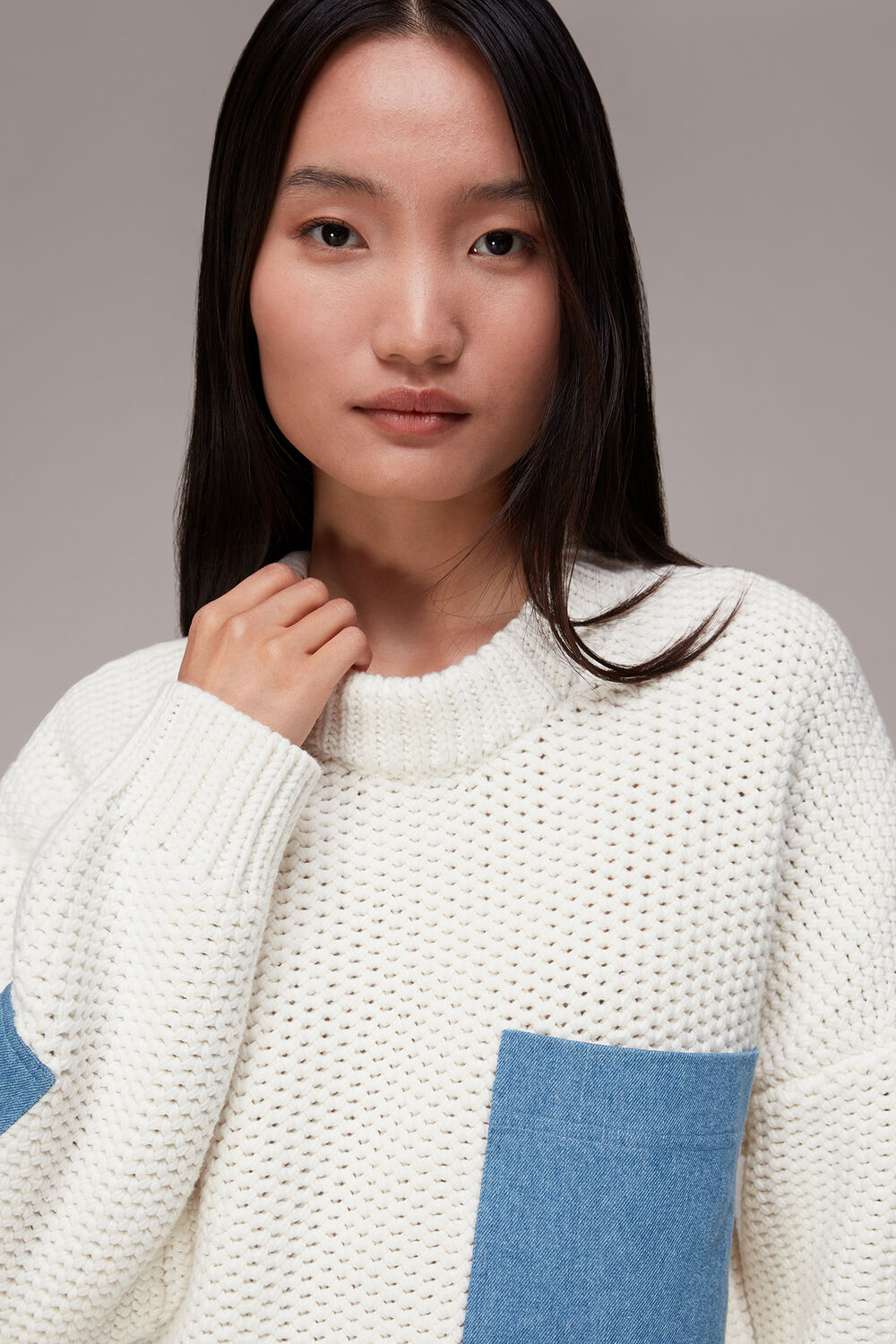 Denim Pocket Knit