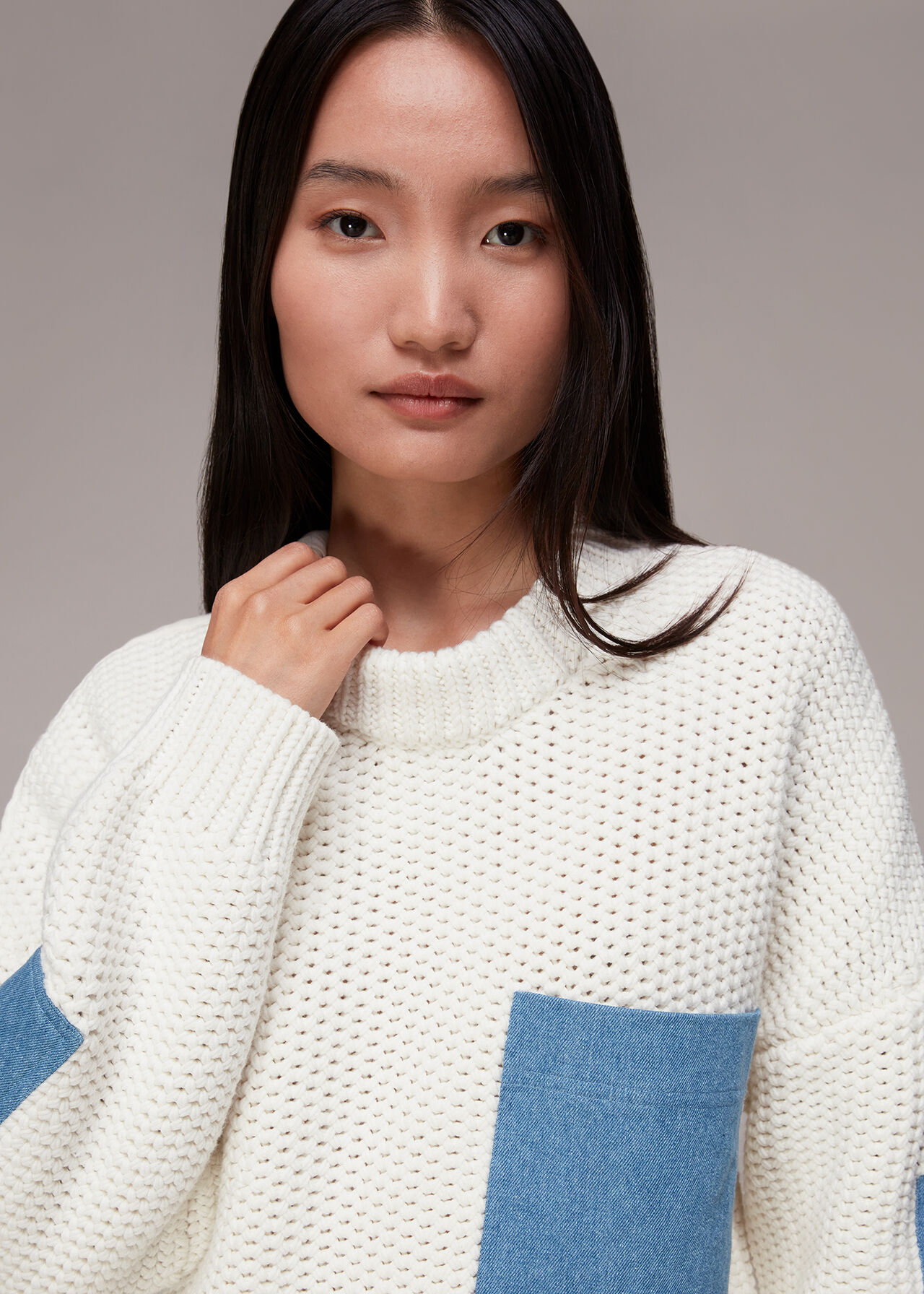 Denim Pocket Knit