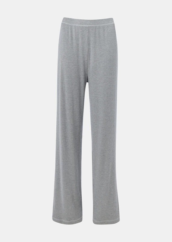 Grey Marl Rib Jersey Pyjama Bottom
