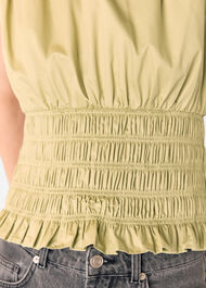 Cotton Shirred Tank