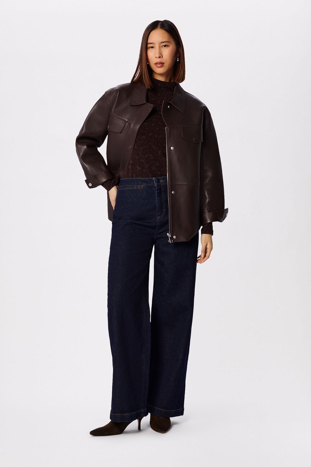 Animal Roll Neck Top