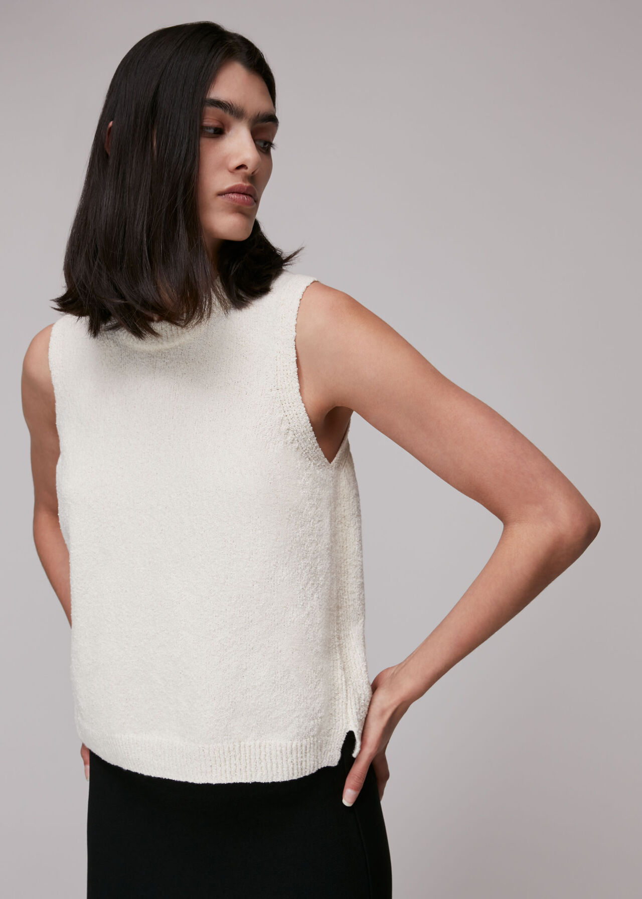 Ivory Knitted Tank Top, WHISTLES