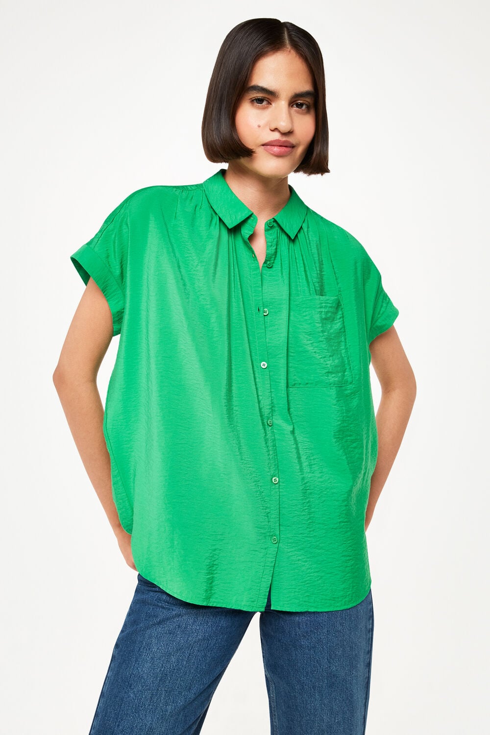 Green Nicola Button Up Shirt