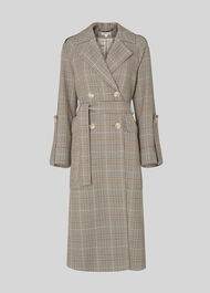 Check Trench Coat Multicolour