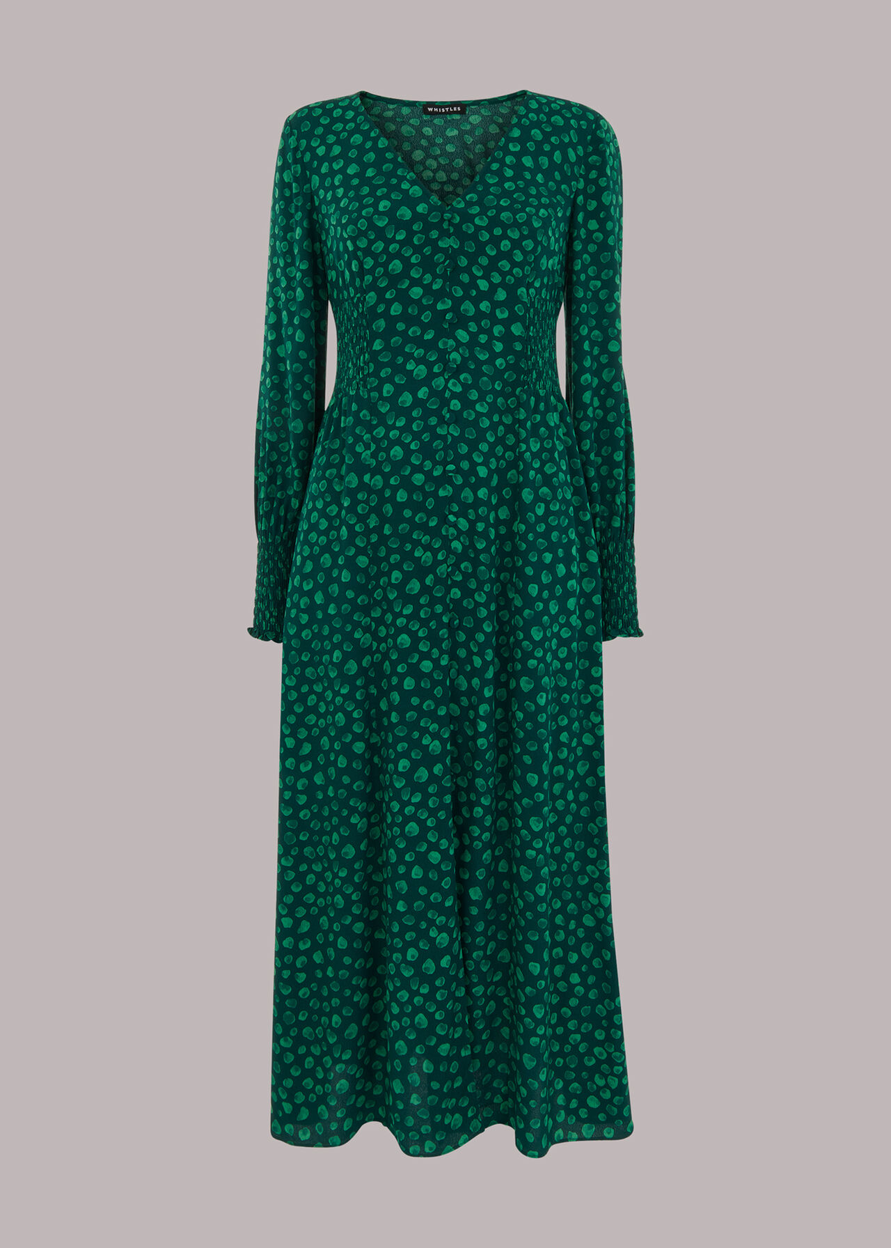 Lava Spot Print Midi Dress
