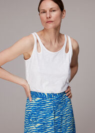 Seafoam Button Front Skirt