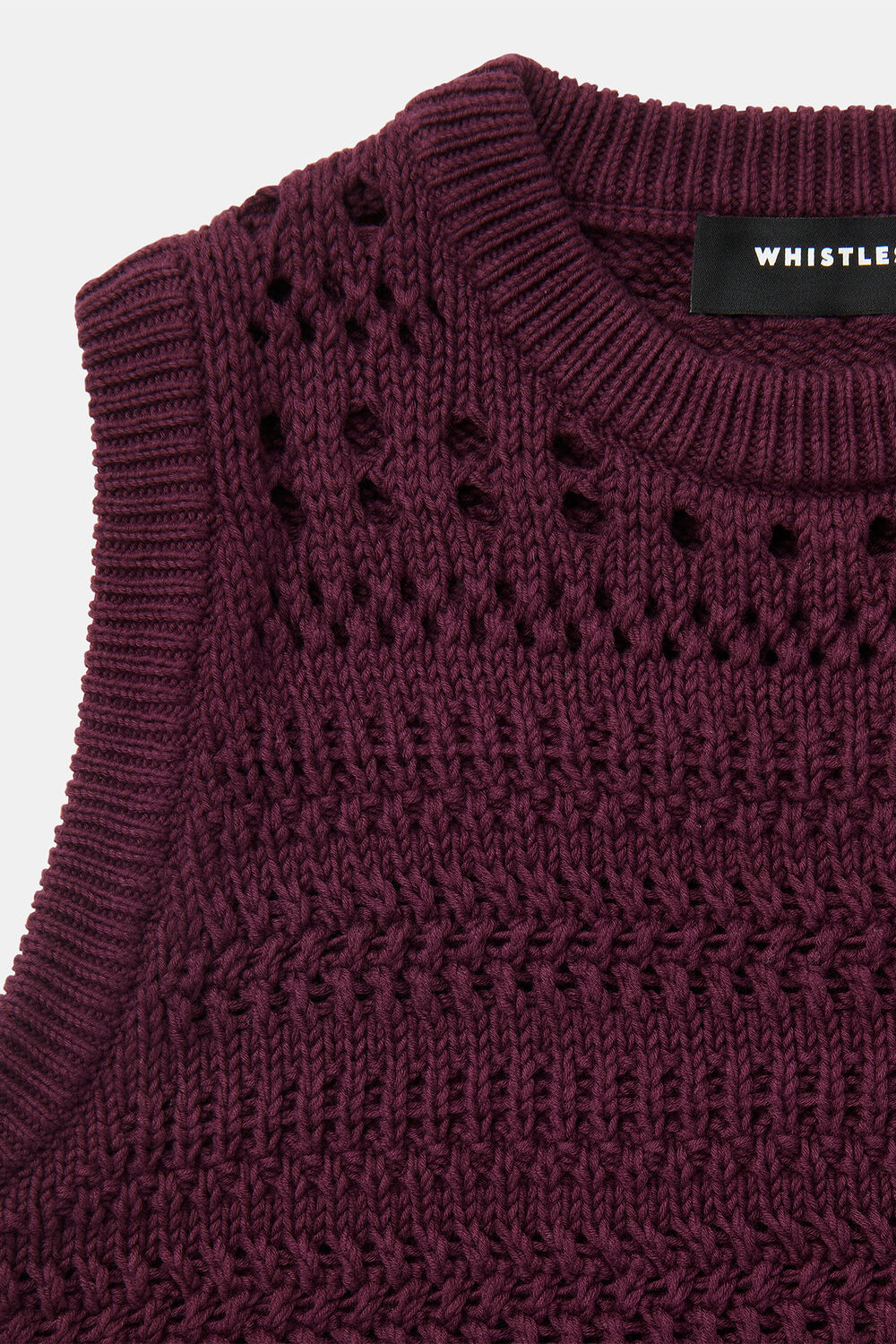 Plum Chunky Cotton Pointelle Tank