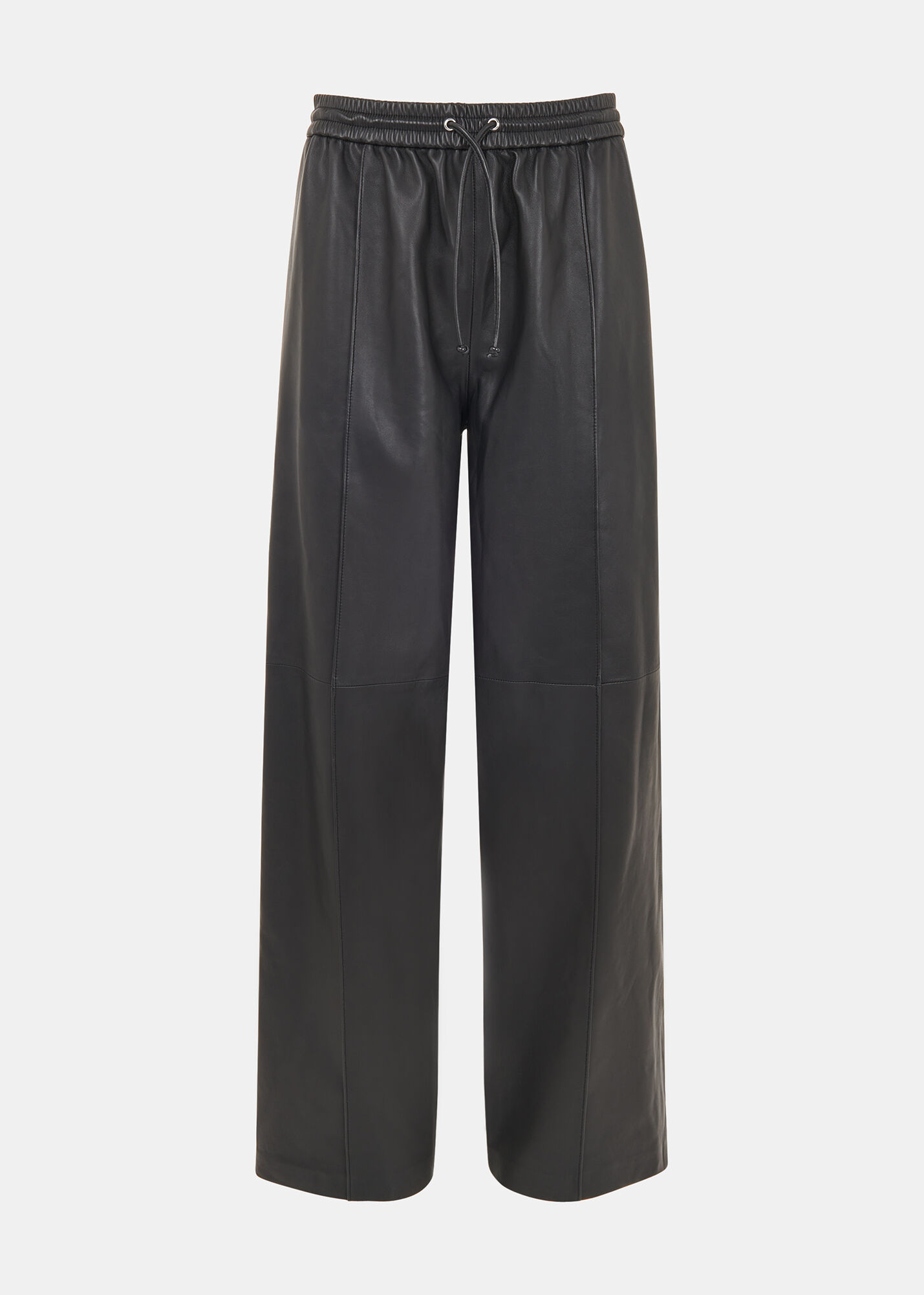 Elasticated leather trousers on sale
