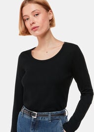 Ribbed Scoop Neck Top