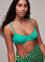 Ribbed Underwire Bikini Top