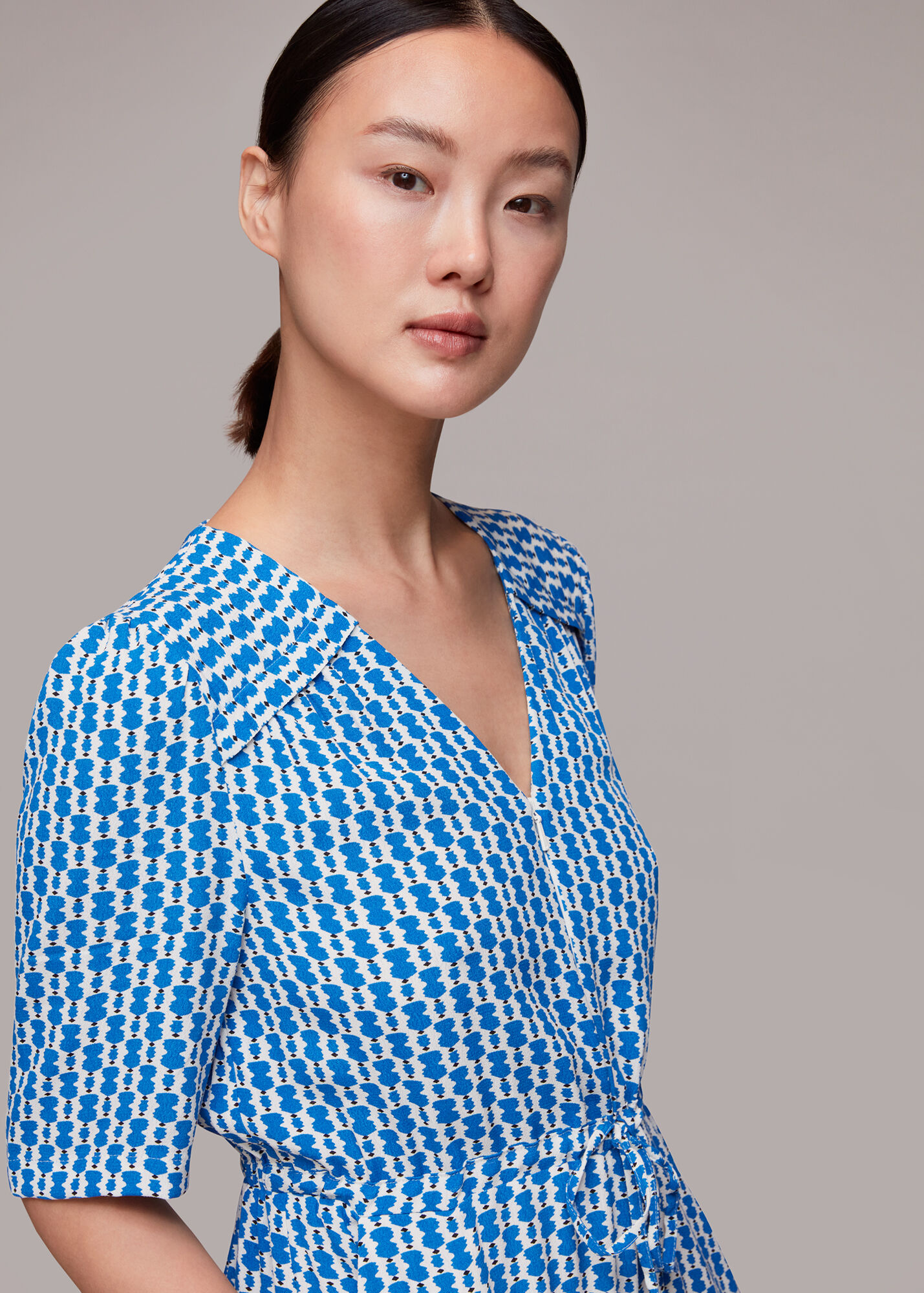 Blue/Multi Vertical Stack Jumpsuit WHISTLES