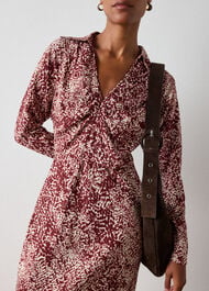 Feathered Animal Shirt Dress