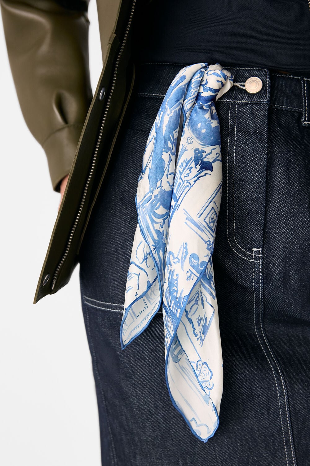 Rome Print Silk Scarf