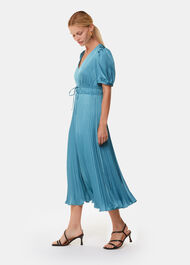 Delilah Satin Pleat Dress