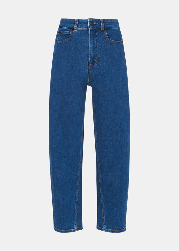 Denim Petite Stretch Barrel Leg Jean
