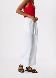 Wide Crop Cheesecloth Trouser