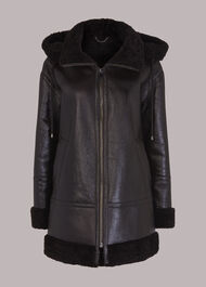 Shearling Hooded Biker