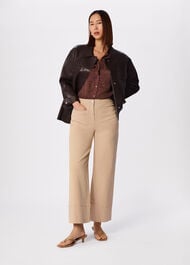 Polka Dot Sheer Sleeve Shirt