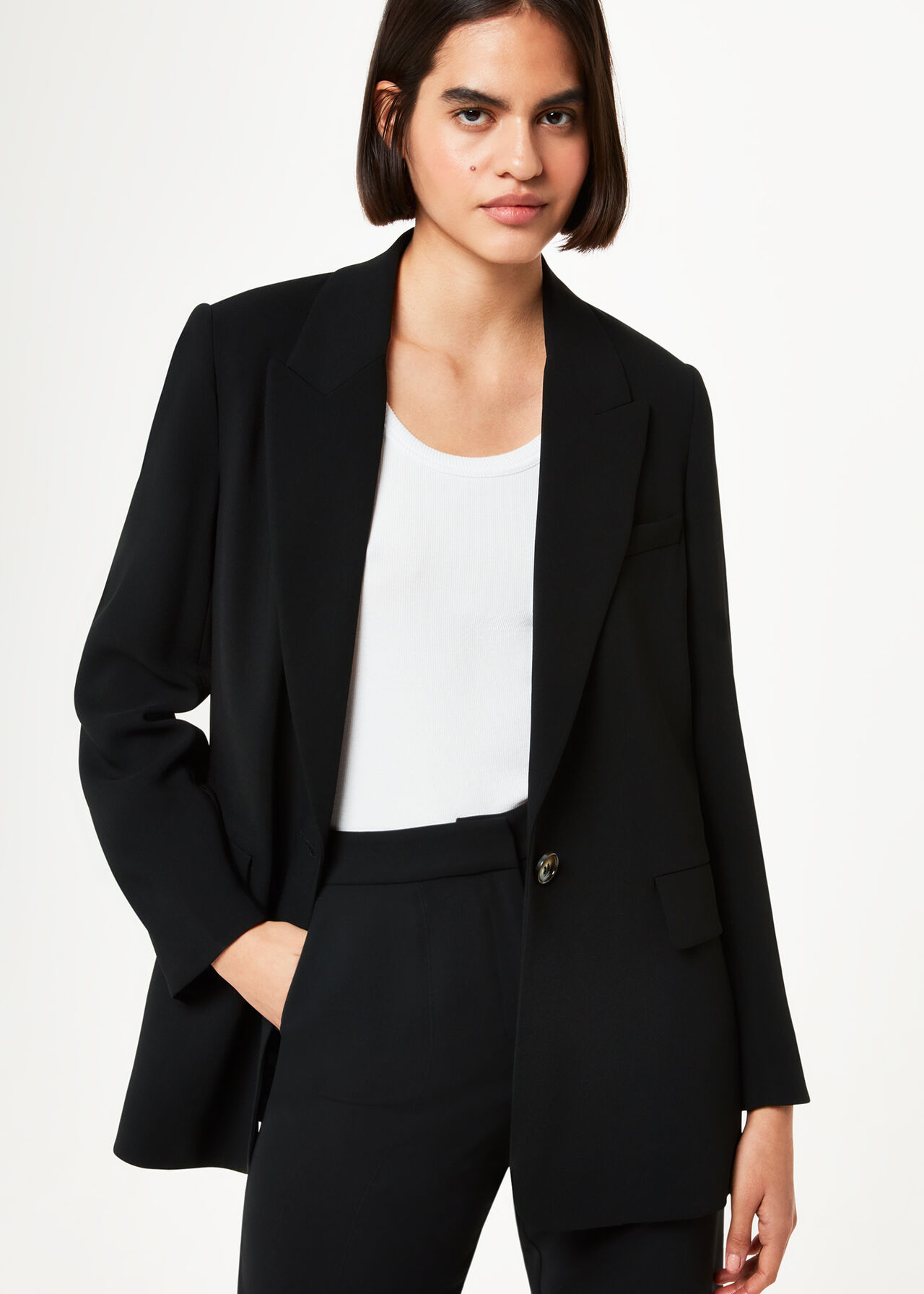 Crepe Boyfriend Blazer