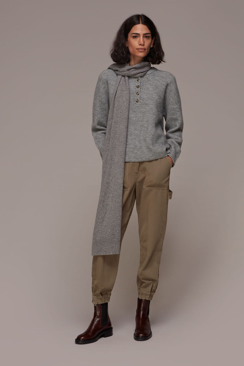Henley Button Up Jumper