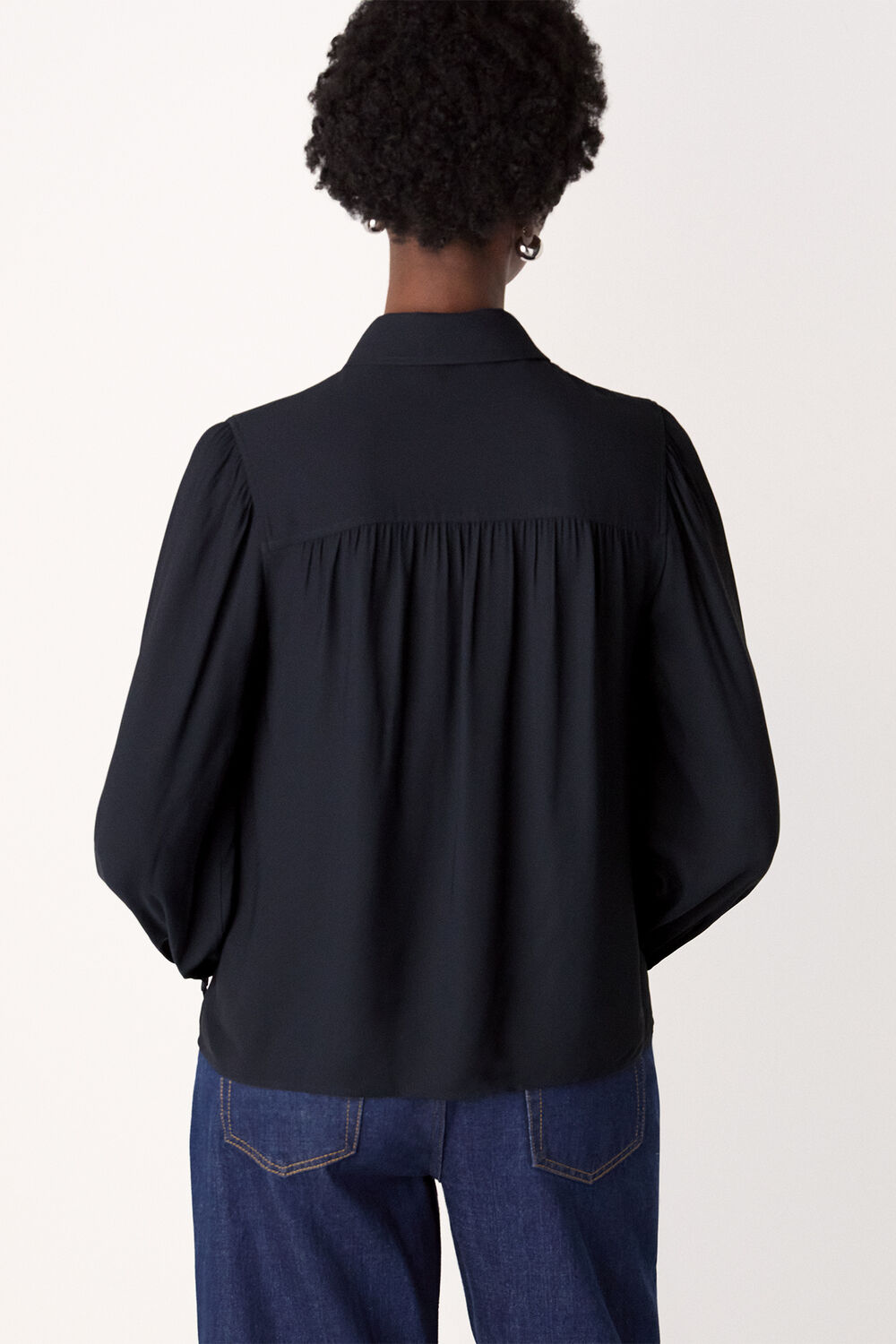 Tie Detail Crepe Blouse