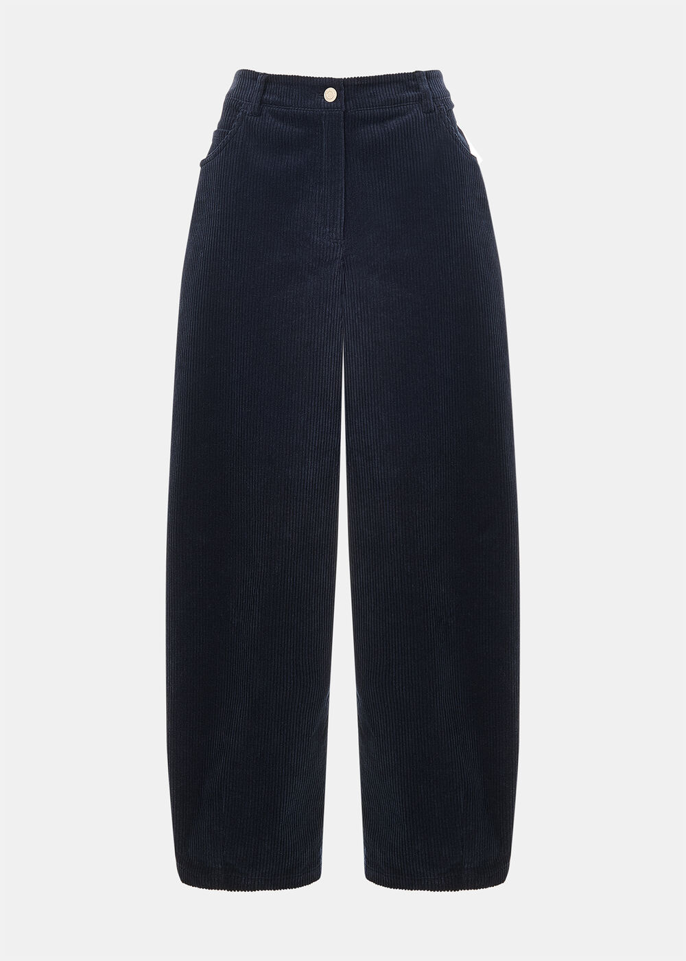 Barrel Leg Cotton Cord Trouser