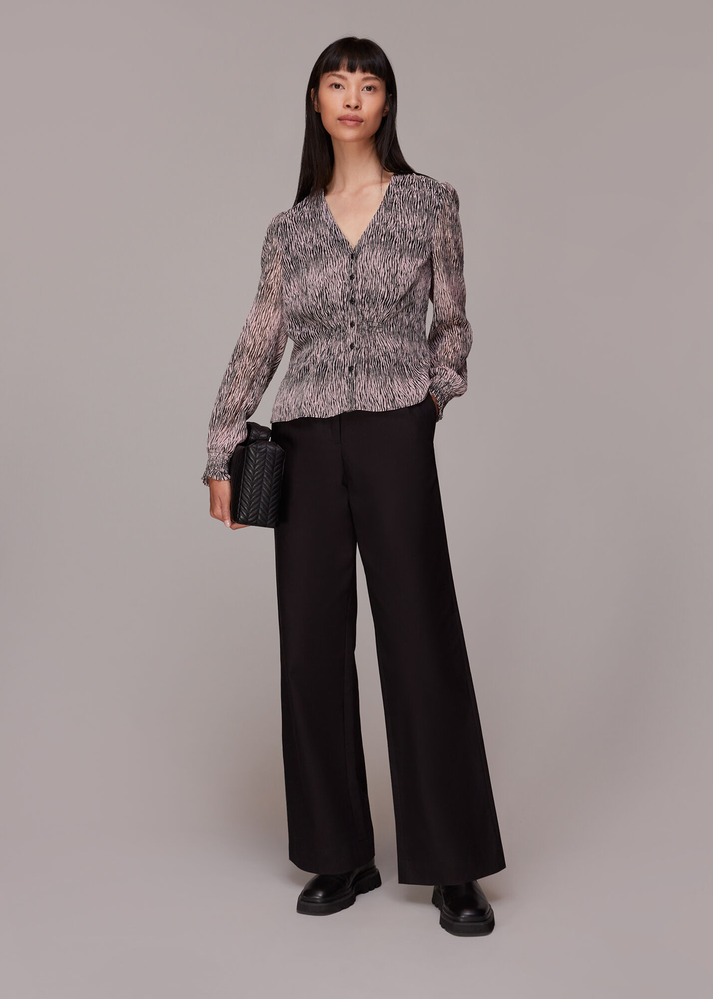ウィッスルズ WHISTLES Ariel Tiger Dobby Blouse （Pink/Multi） ウィッスルズ WHISTLES Ariel Tiger Dobby Blouse （Pink/Multi