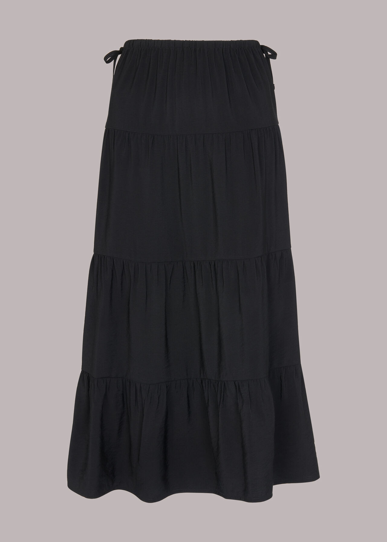 Black Tie Side Tiered Skirt | WHISTLES | Whistles UK