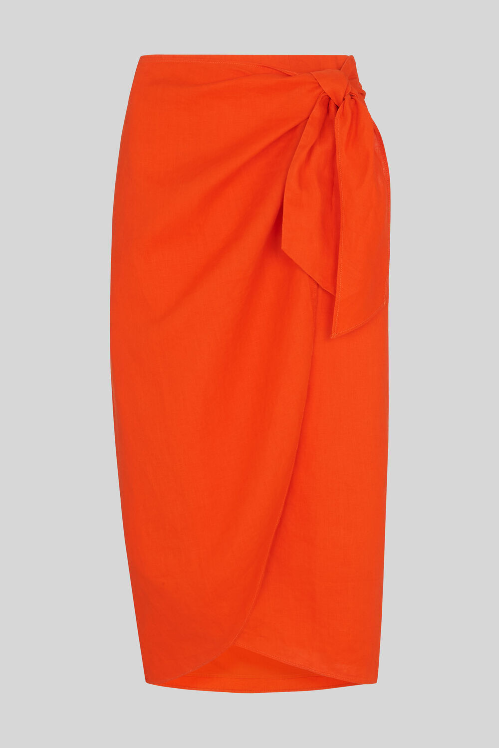 Layla Linen Sarong Skirt Orange