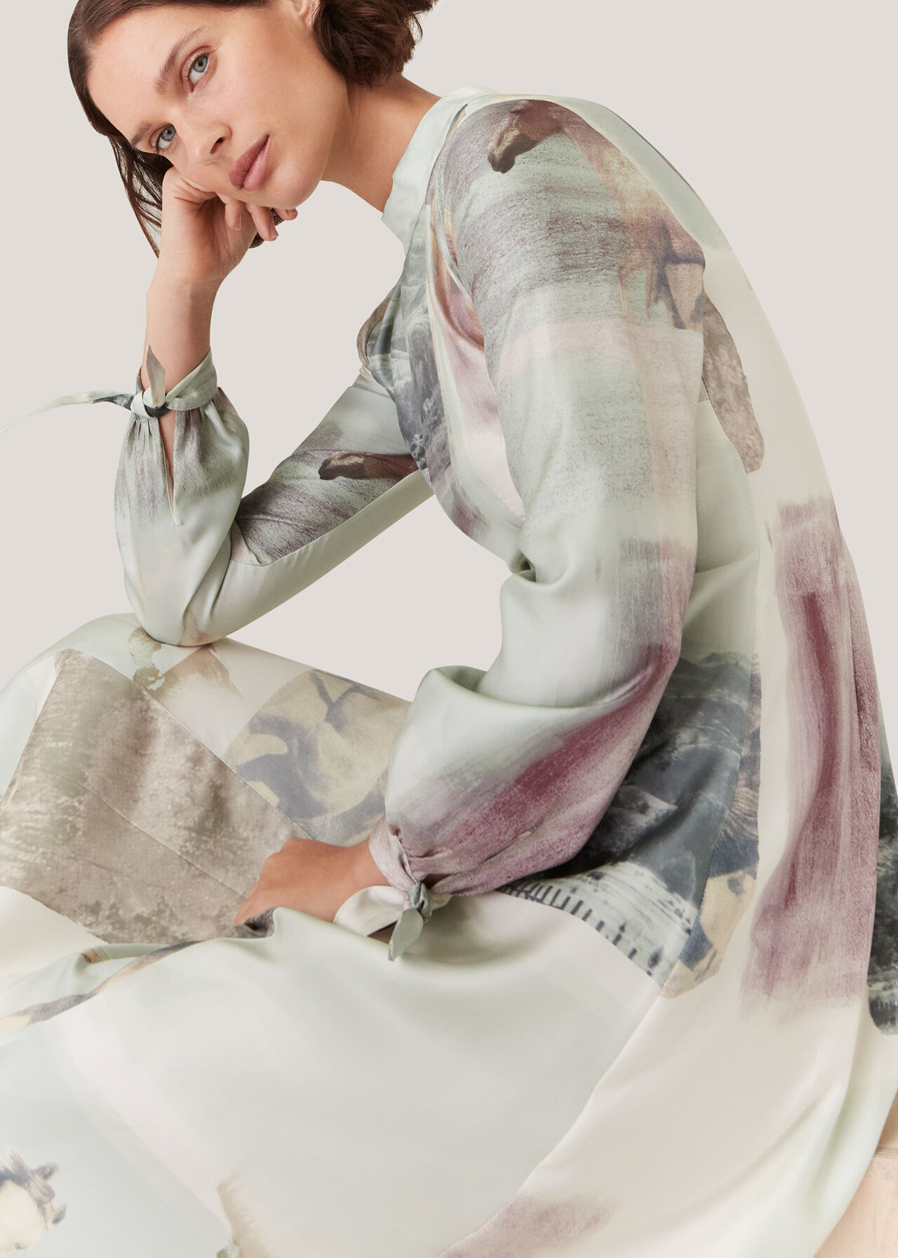 Wild Horse Print Silk Dress