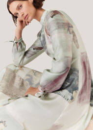 Wild Horse Print Silk Dress