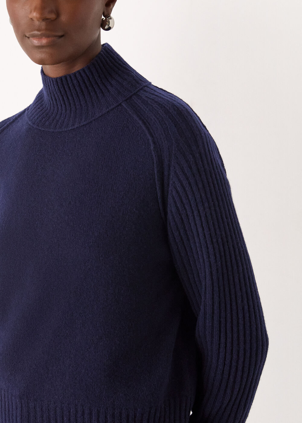 Wool Funnel Neck Knit